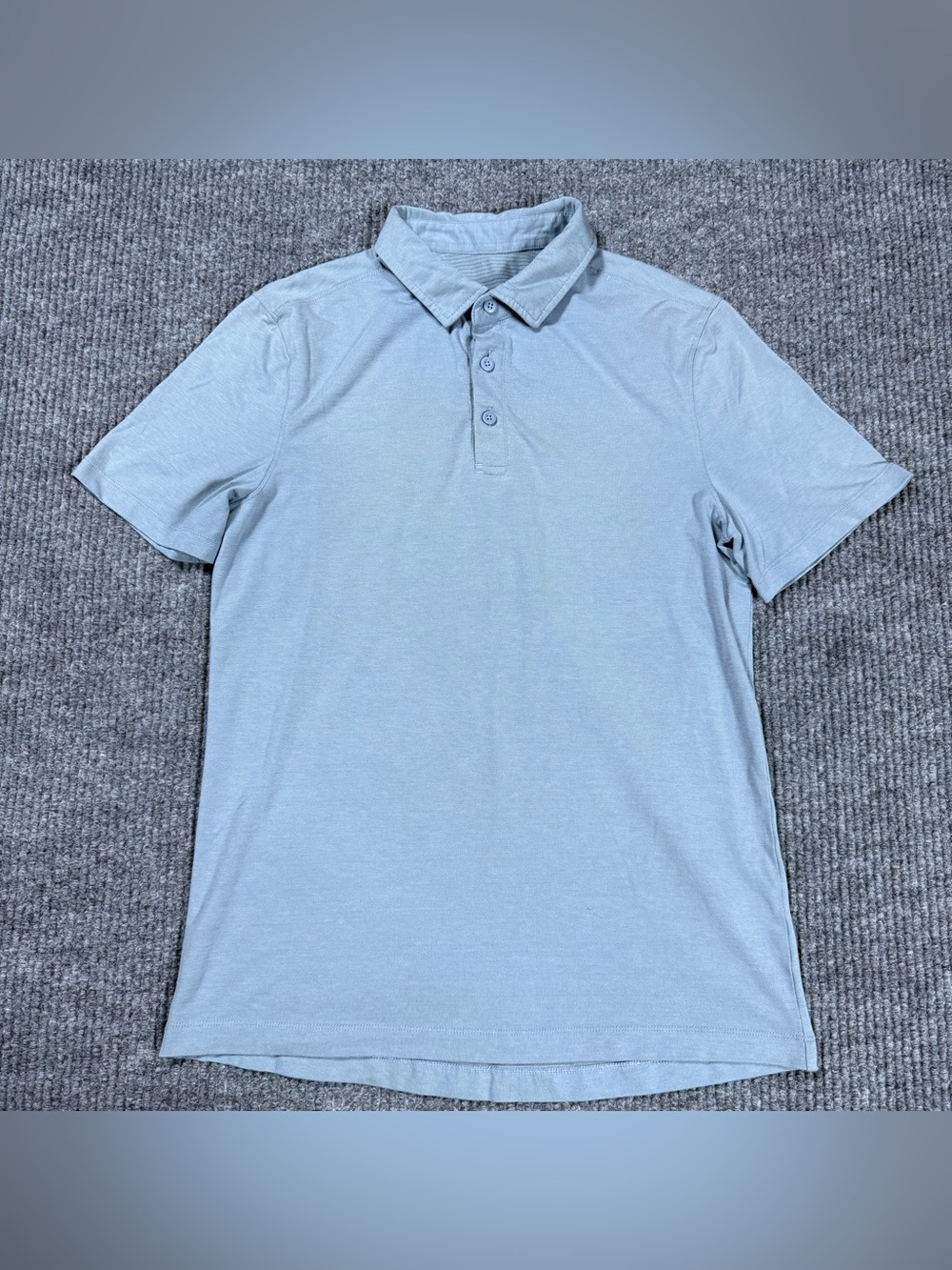 Lululemon Men's Evolution Polo Shirt Sz Small Slate Blue Short Sleeve Breathable